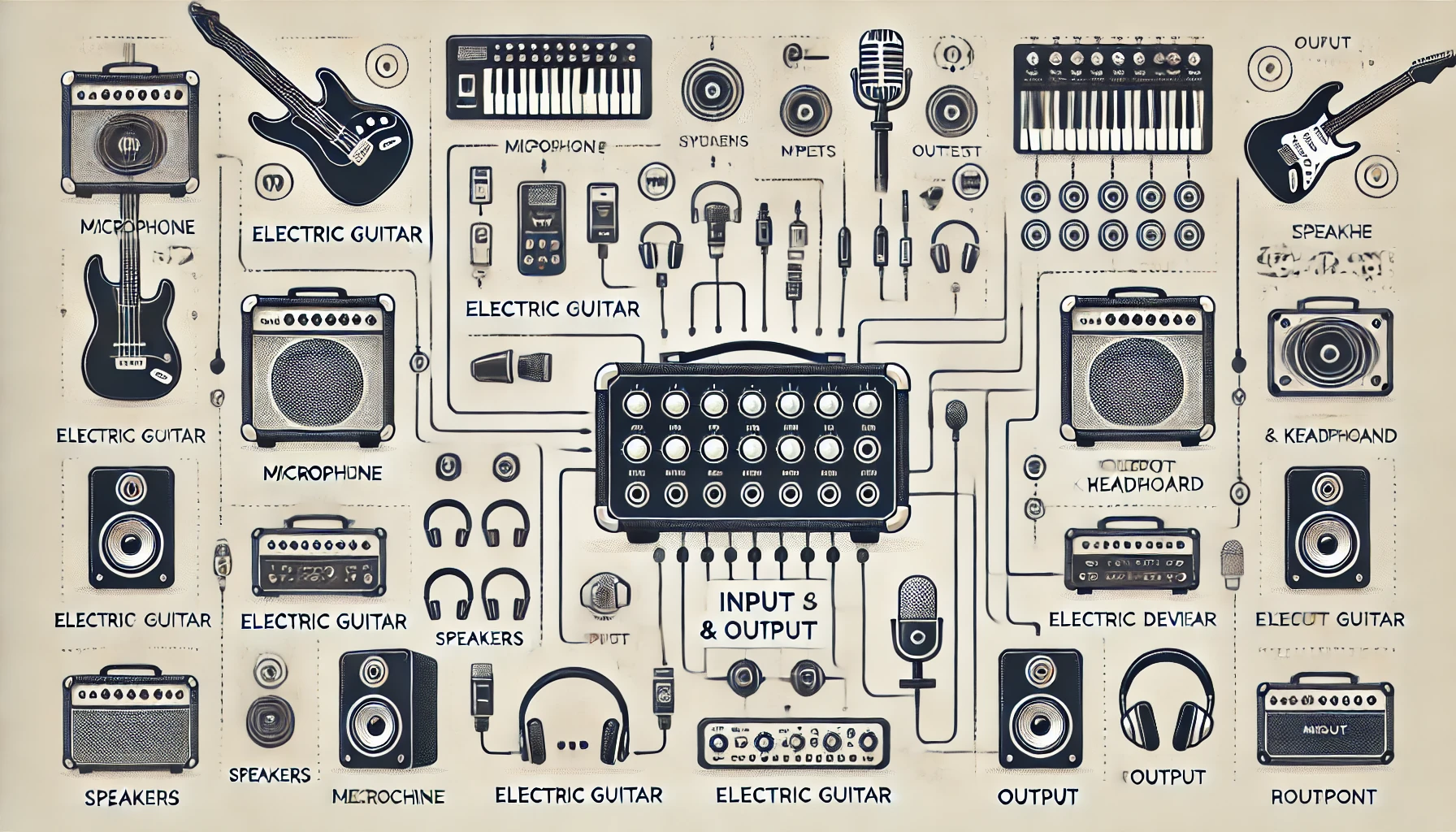 Amplifier inputs and outputs