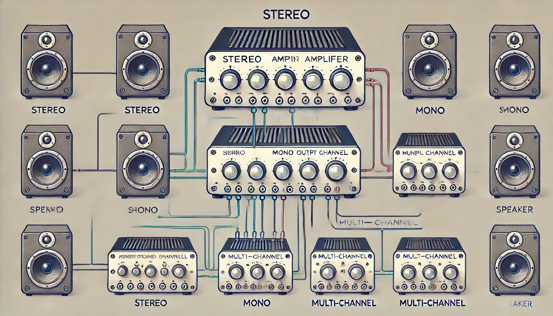 Stereo amplifier configuration