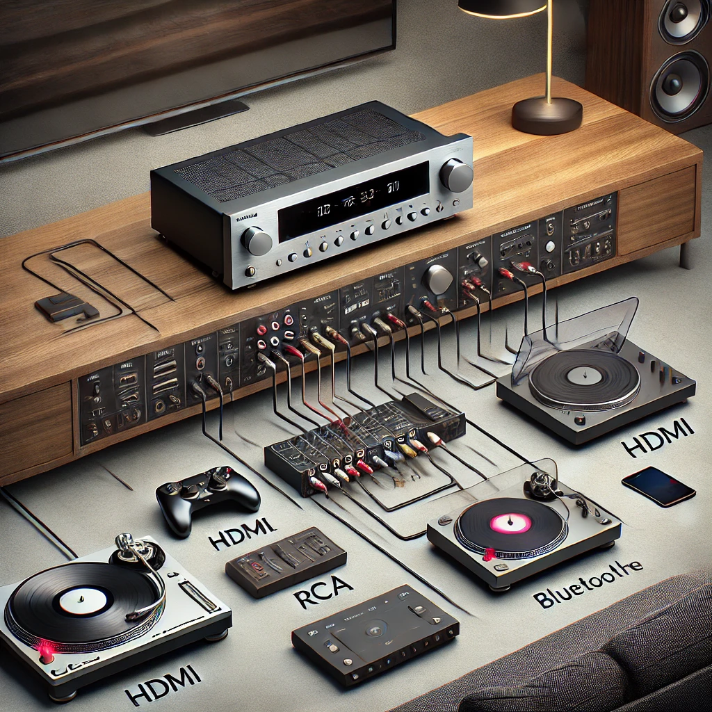 Stereo receiver connection types